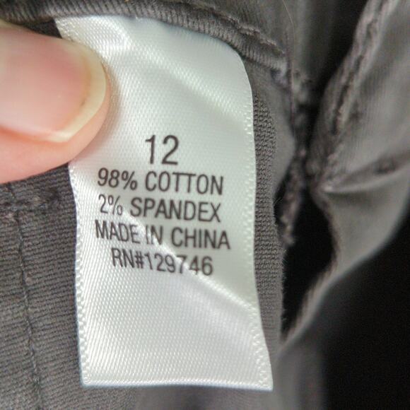 Bit & Bridle Pants Womens 12 Gray Chino Equestrian New - Picture 3 of 10